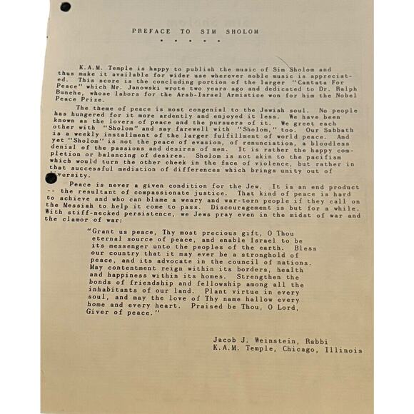 Jewish Sheet Music (2) Cantor Choir Organ Sim Sholom Ahavat Olam Max Janowski - Picture 2 of 8